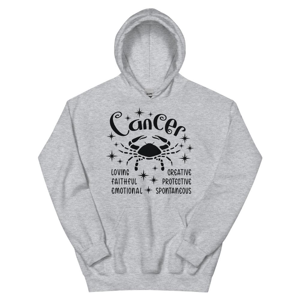 Cancer Zodiac Positive Traits Hoodie - Sport Grey Color - https://ascensionemporium.net